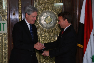 Director Mueller at my office in Baghdad