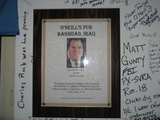 Wall inside O’Neill’s Pub