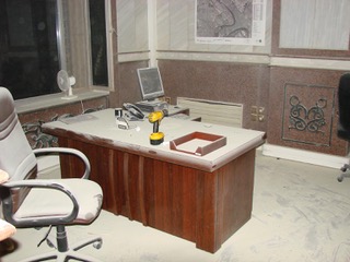 A rocket hit my office